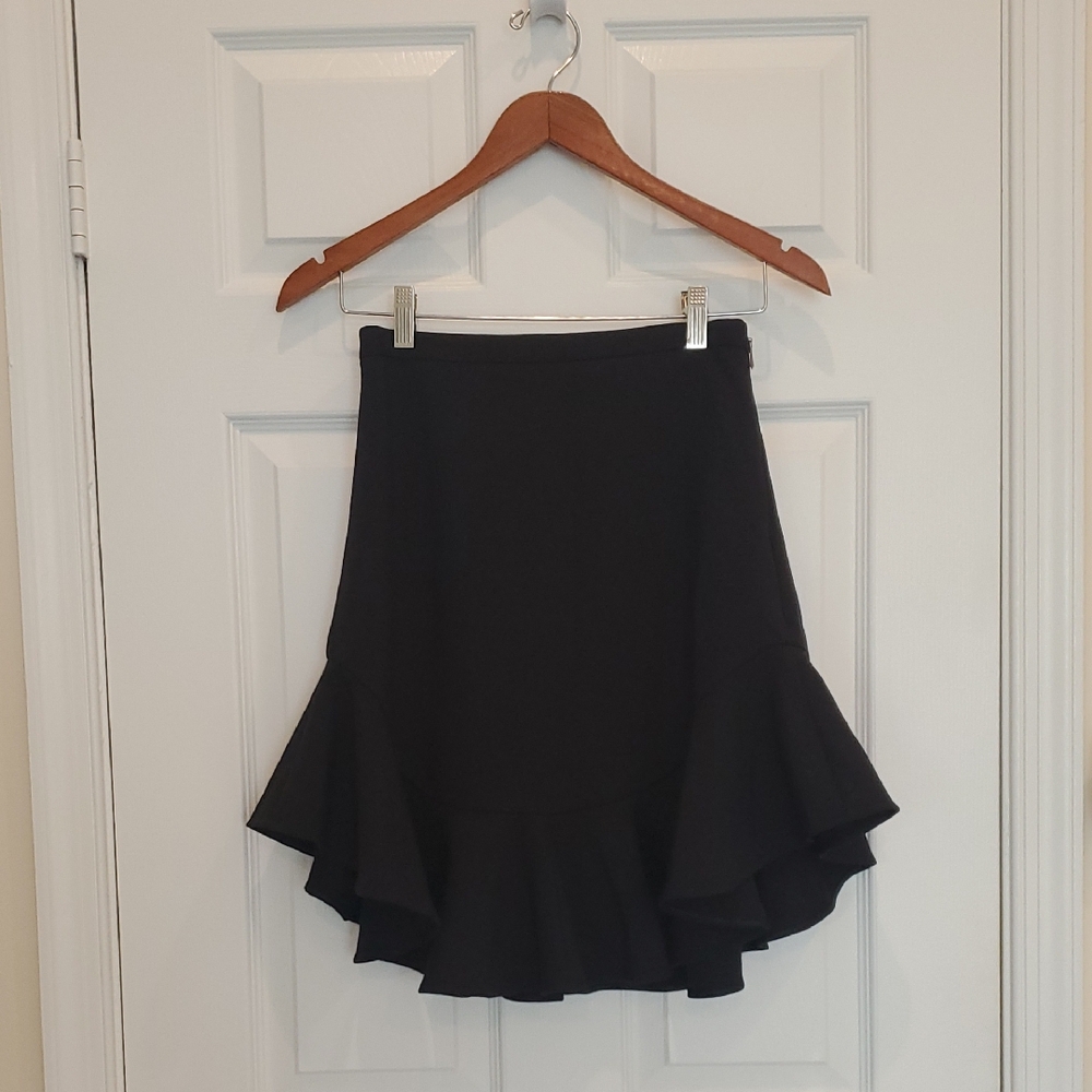 Leifsdottir Black Ruffle Mini Skirt